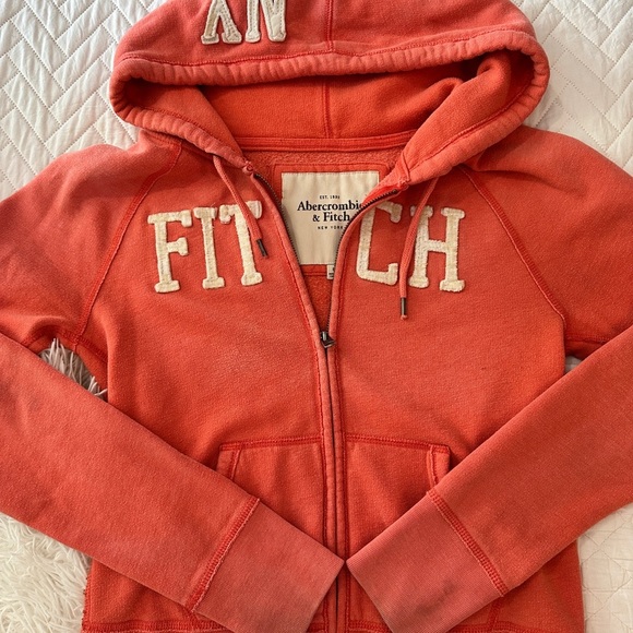 Abercrombie & Fitch NY Coral Full Zip Hoodie Women’s L - Picture 14 of 15